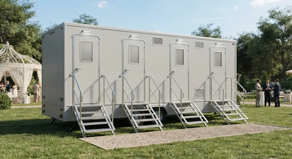 4 Stall Restroom Trailer in Medford, MA
